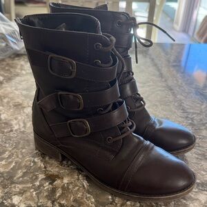 Women's Brown Leather Ankle Boots / Q11